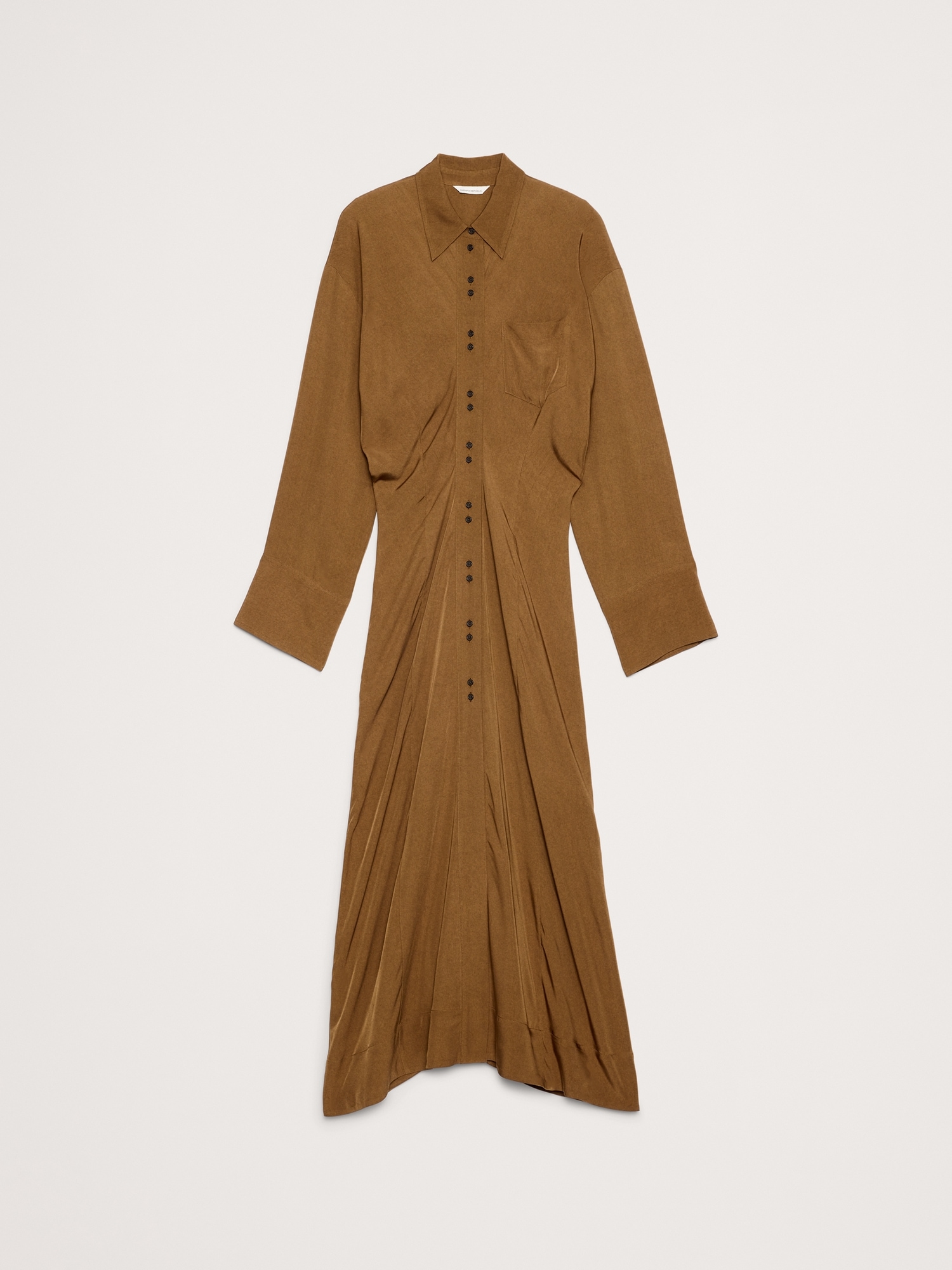 Image number 5 showing, Drapey Twill Shirt Dress