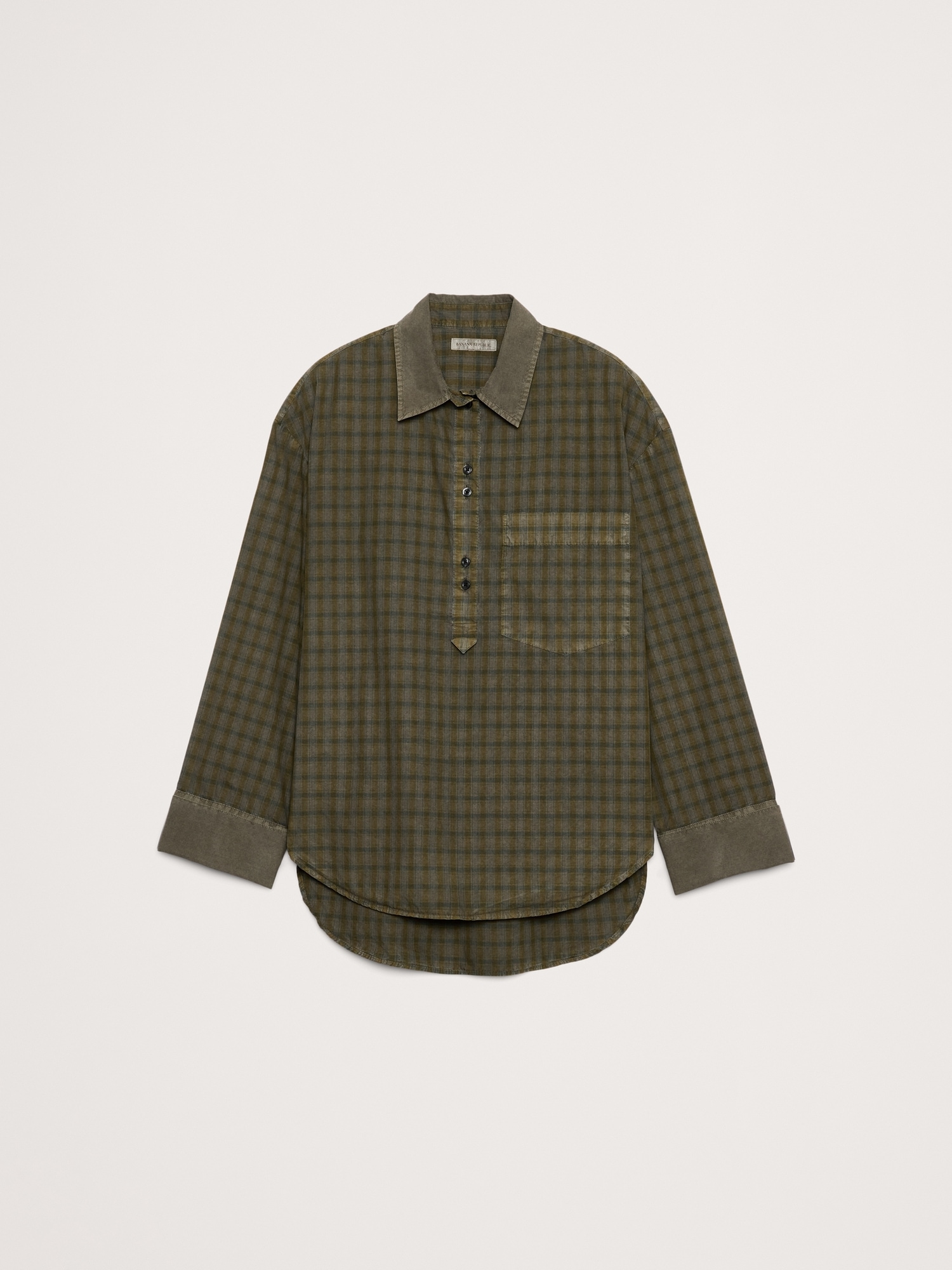 Image number 7 showing, Oversized Cotton Poplin Banker Shirt