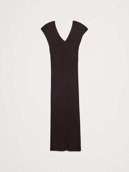Image number 4 showing, Merino-Cotton Maxi Dress with Open Back