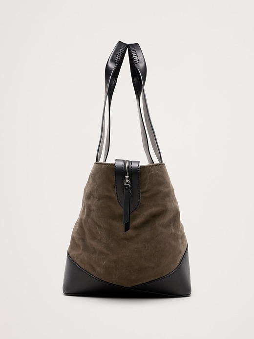 Large Patchwork Medium Zip Tote | Banana Republic