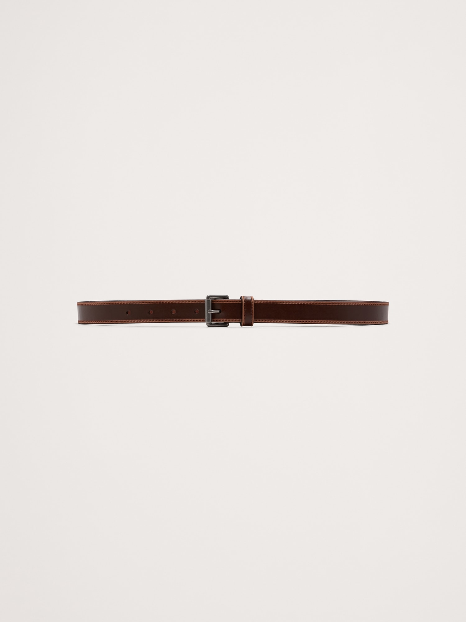 Distressed Trouser Belt - Mahogany Brown Leather
