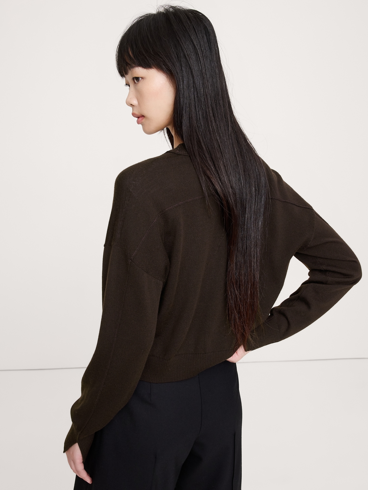 Image number 2 showing, Oversized Merino Cardigan Sweater