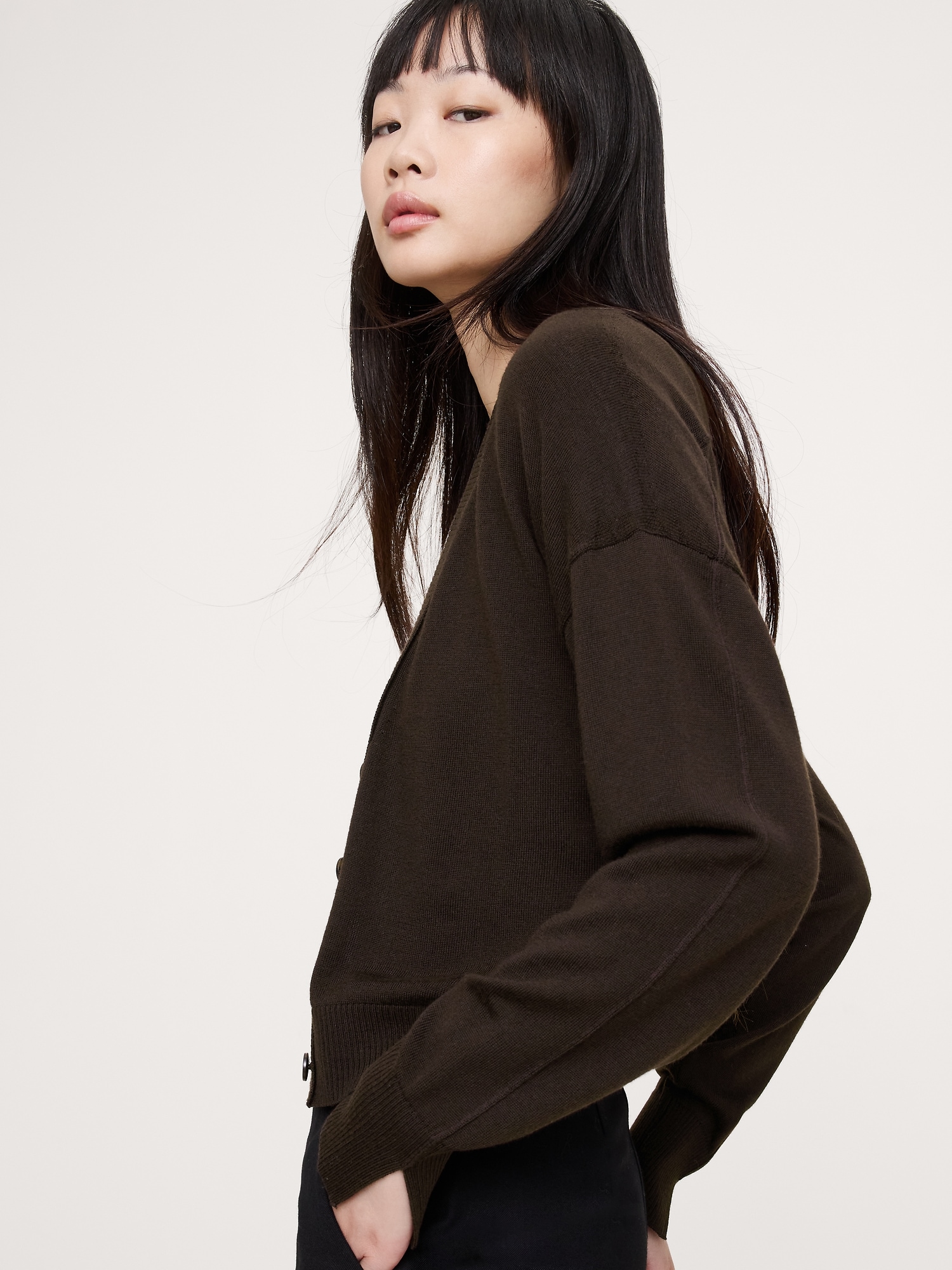 Image number 3 showing, Oversized Merino Cardigan Sweater
