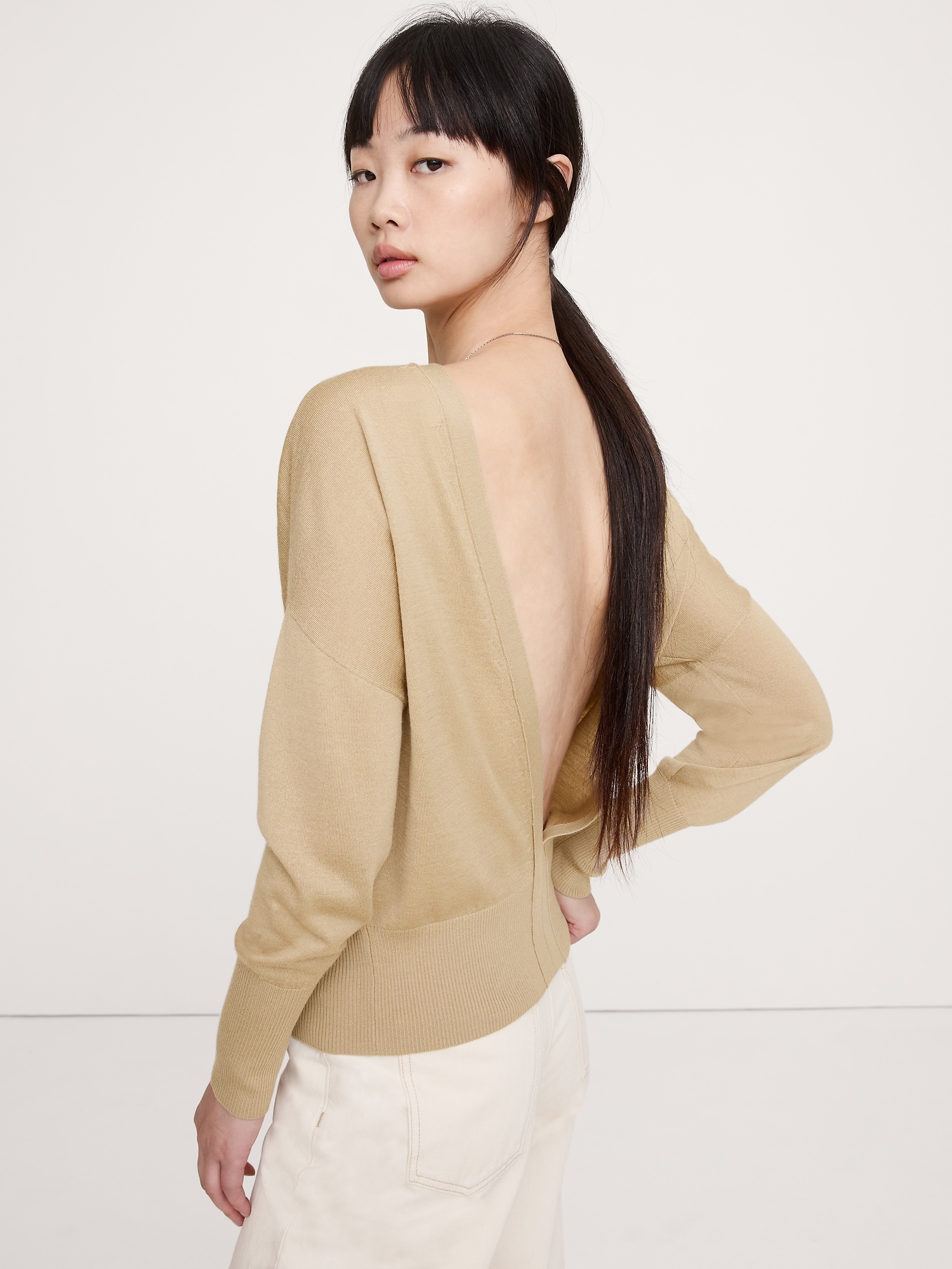 Merino Backless Sweater