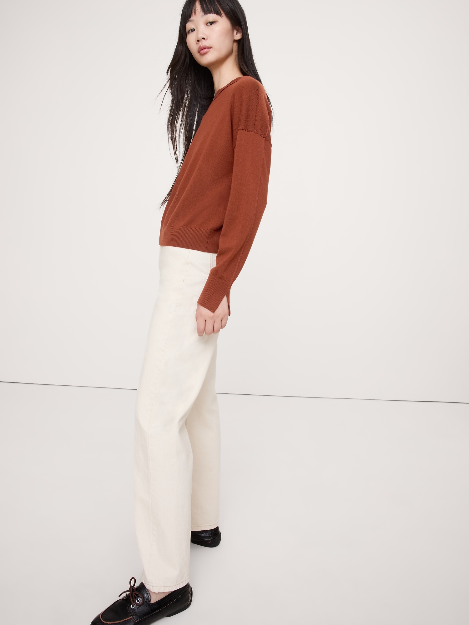 Oversized Merino Crew-Neck Sweater