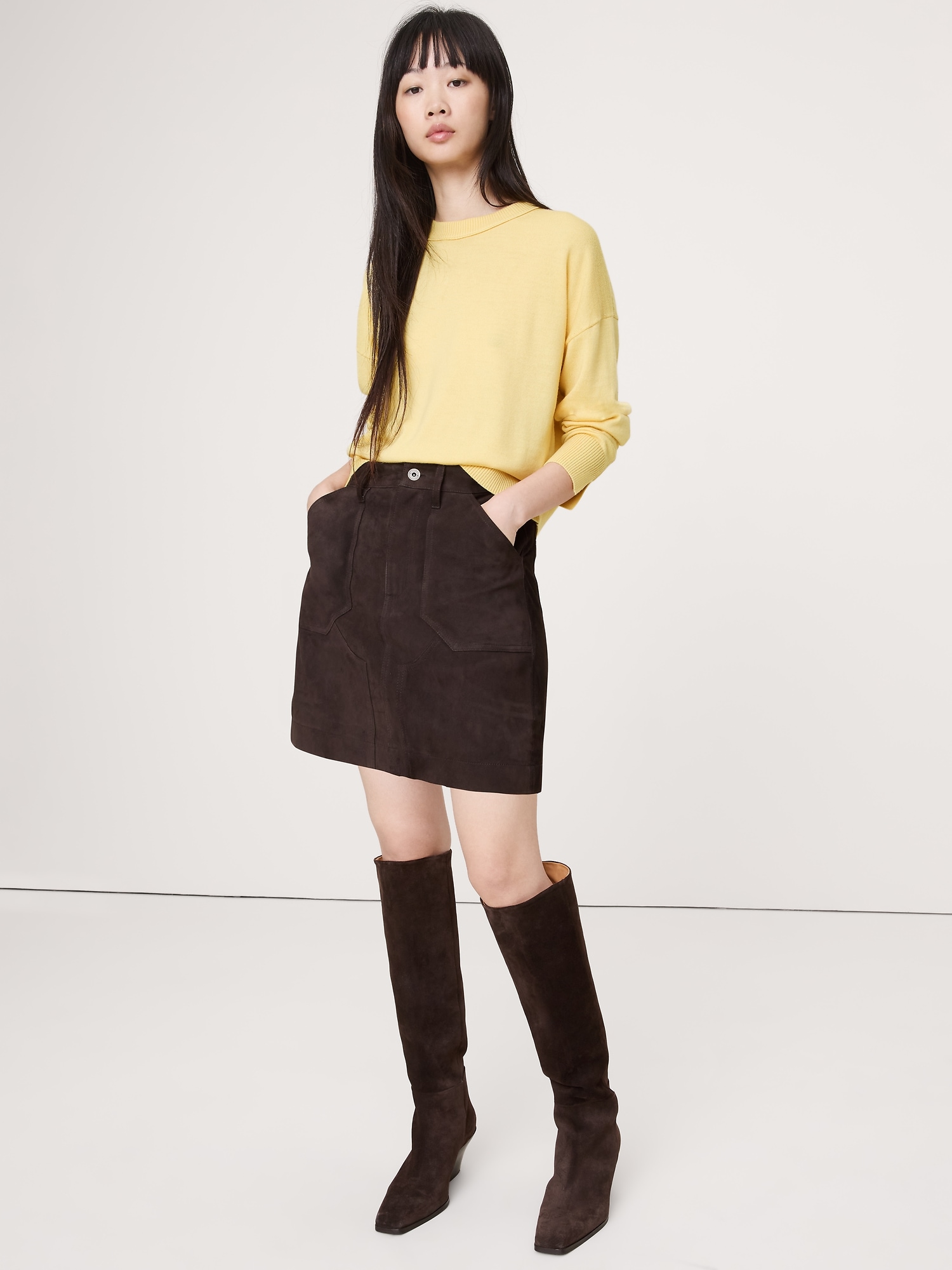 Image number 1 showing, Oversized Merino Crew-Neck Sweater
