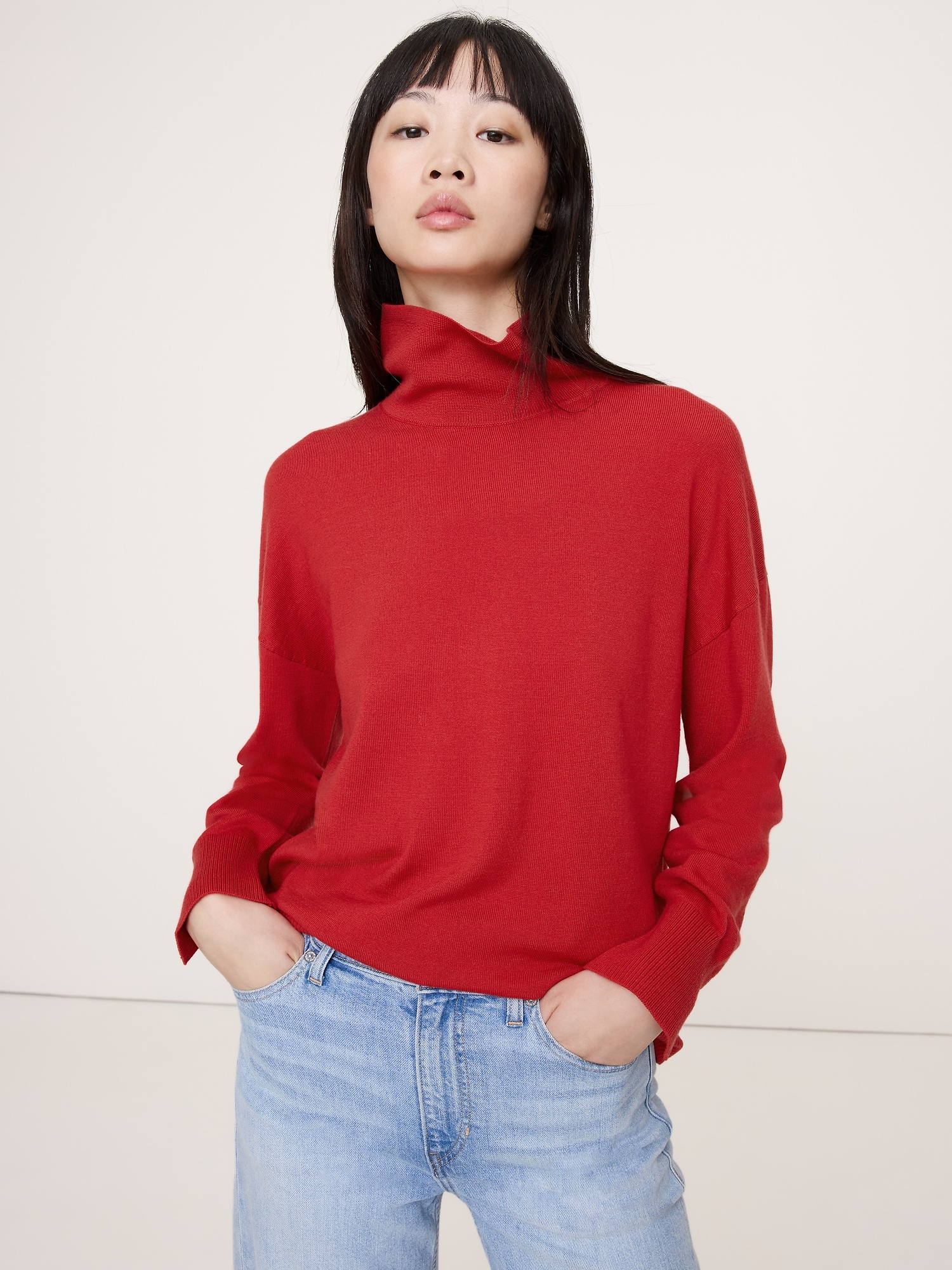 Oversized Merino Turtleneck Sweater