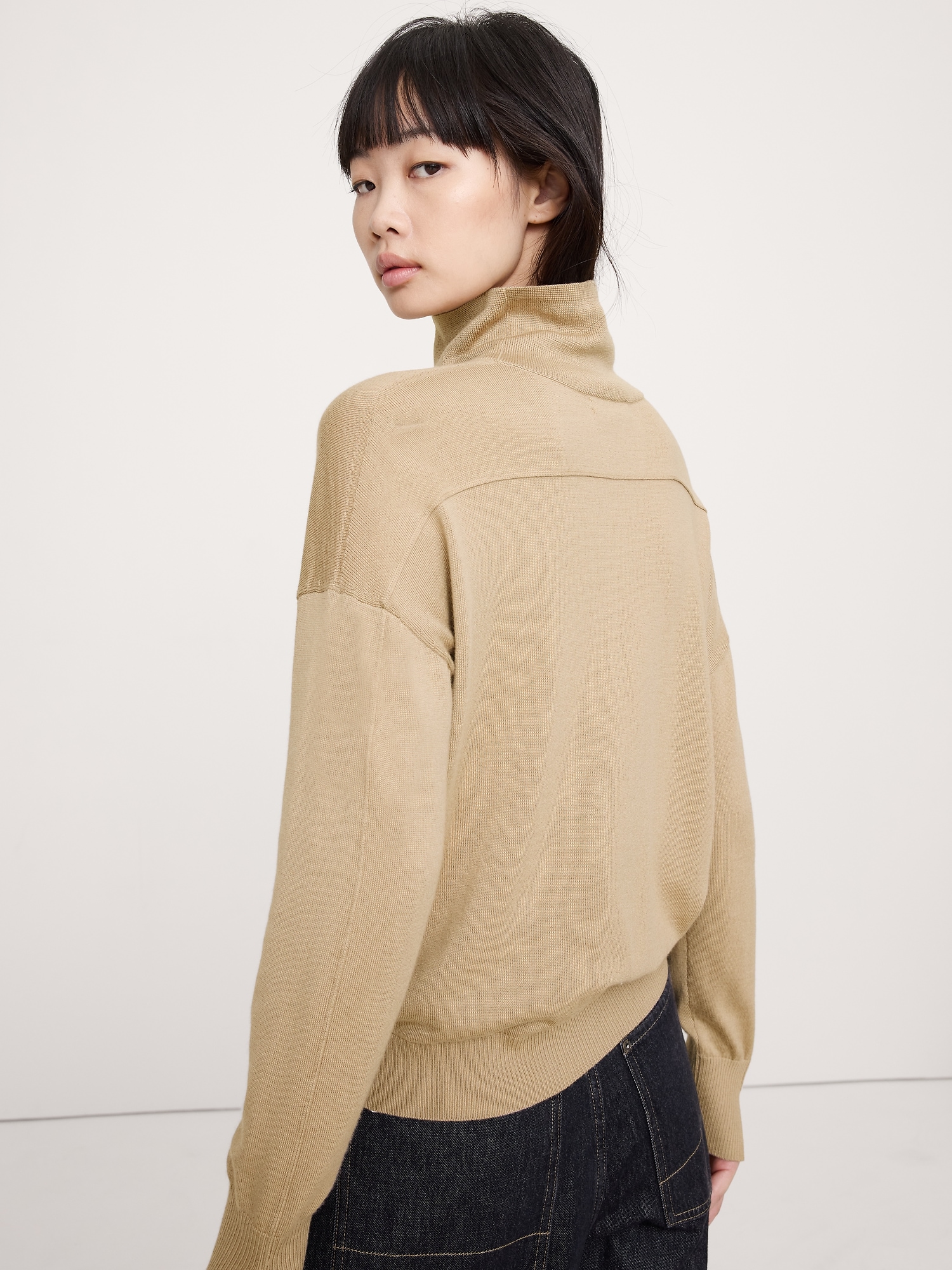 Image number 2 showing, Oversized Merino Turtleneck Sweater