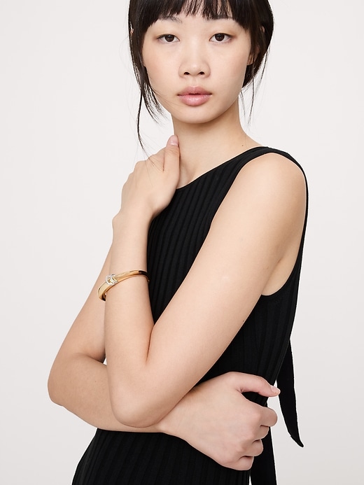 Pierced Cuff Slider Bracelet