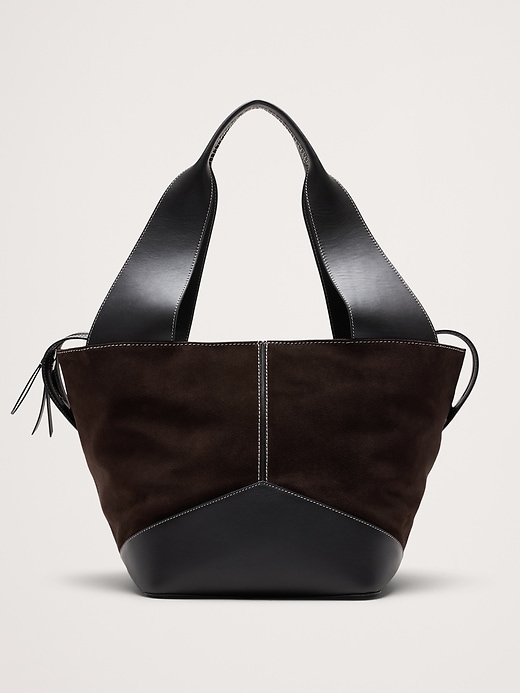 Large Patchwork Medium Zip Tote | Banana Republic
