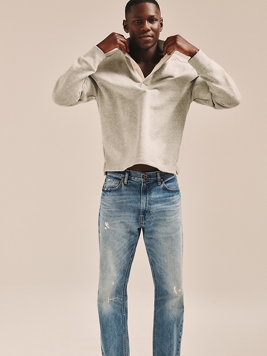 Terry Mock-Neck Sweatshirt