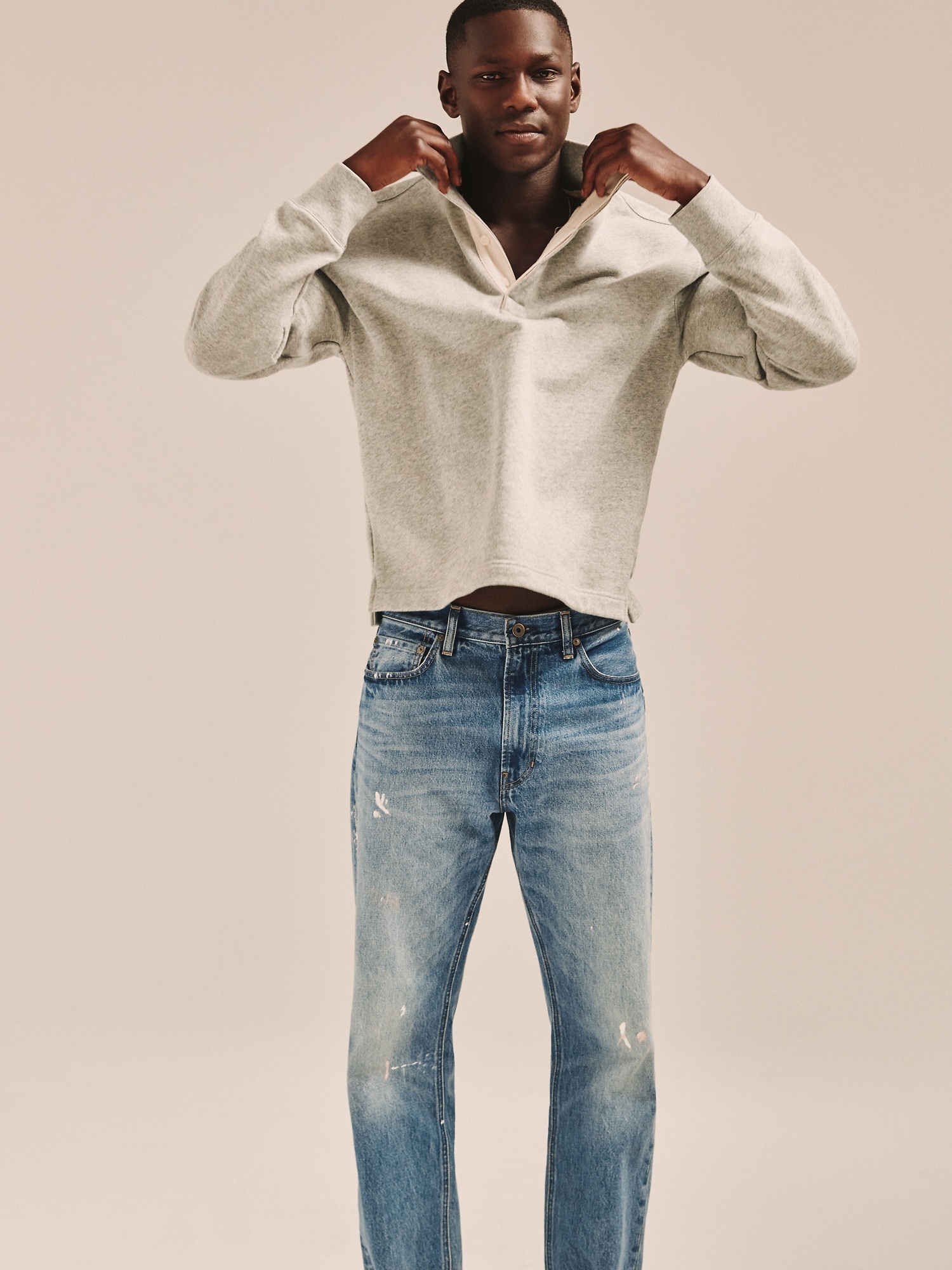 Image number 5 showing, Terry Mock-Neck Sweatshirt