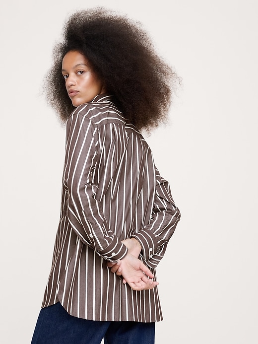 The Oversized Shirt in Cotton Poplin | Banana Republic