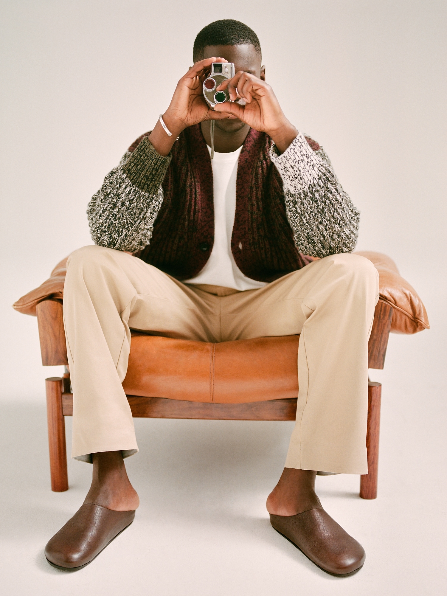 Image number 6 showing, Colorblock Italian Merino-Blend Cardigan