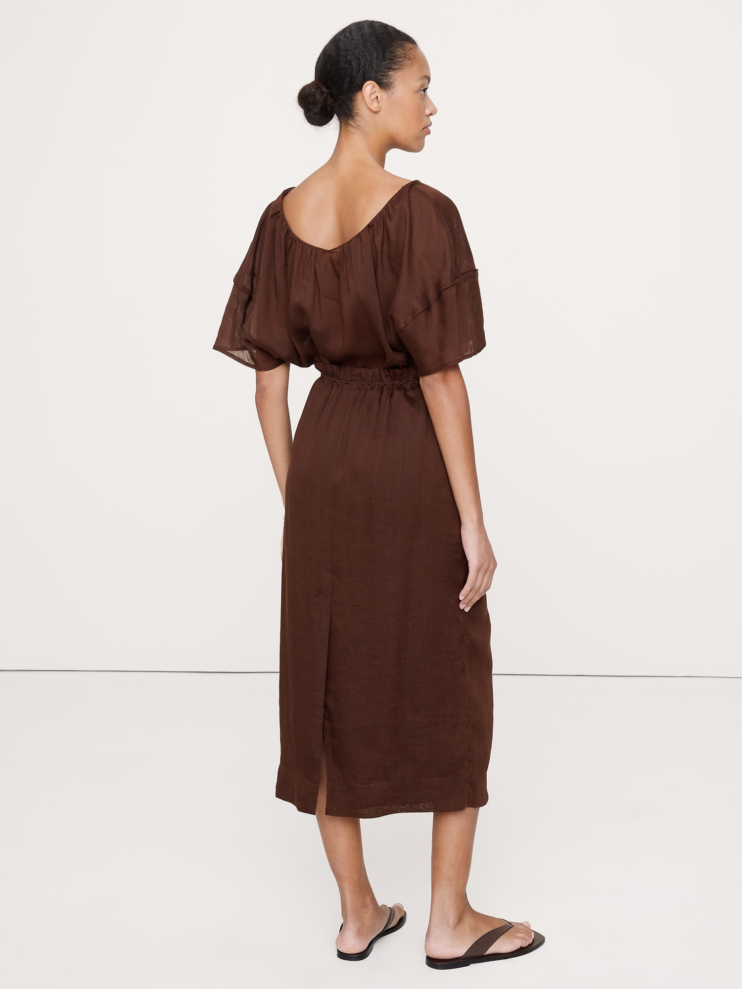 Image number 2 showing, Linen-Viscose Midi Skirt