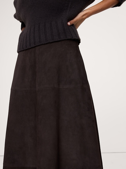 Suede Midi Skirt