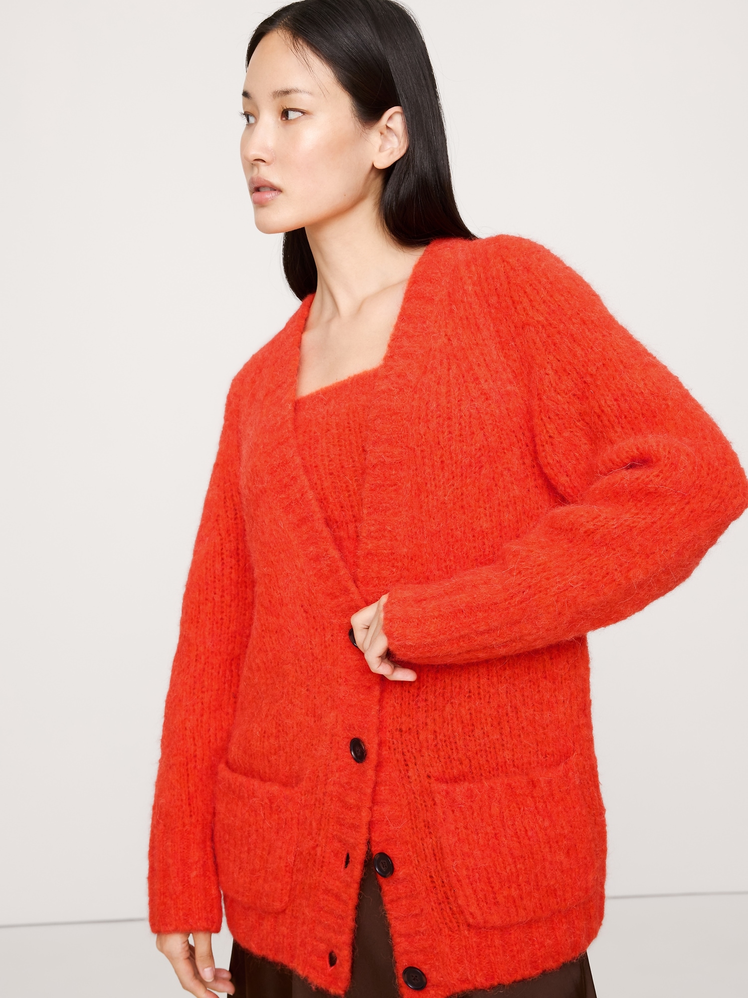 Image number 1 showing, Italian Alpaca-Blend Cardigan