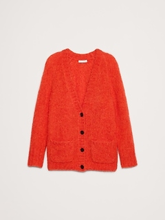 トップス 60s Republic \"ALPACA mix\" wool cardigan Alpaca Striped Golf Cardigan with Pockets ~ Vintage 1950