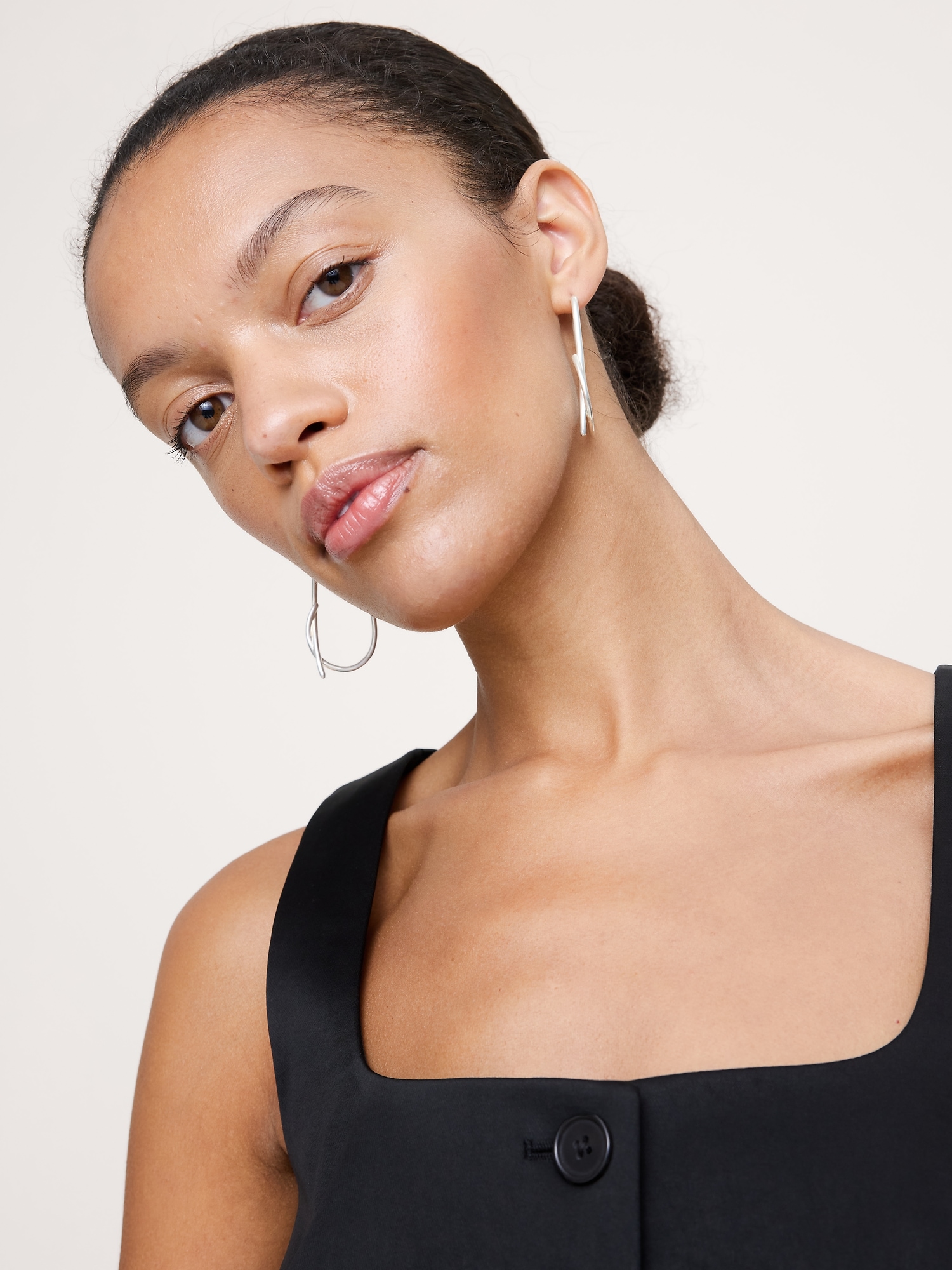 Image number 2 showing, Large Knotted Hoop Earrings