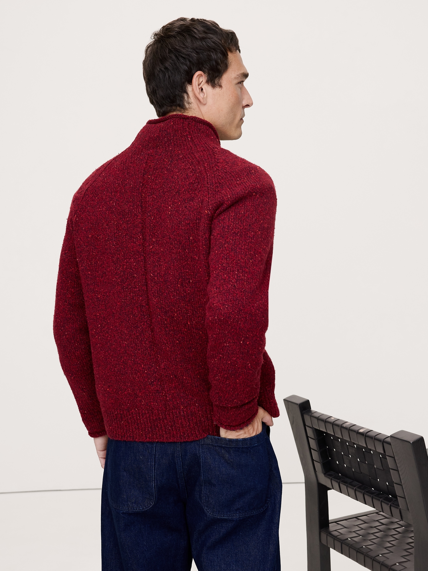 Image number 3 showing, Donegal Roll-Neck Sweater
