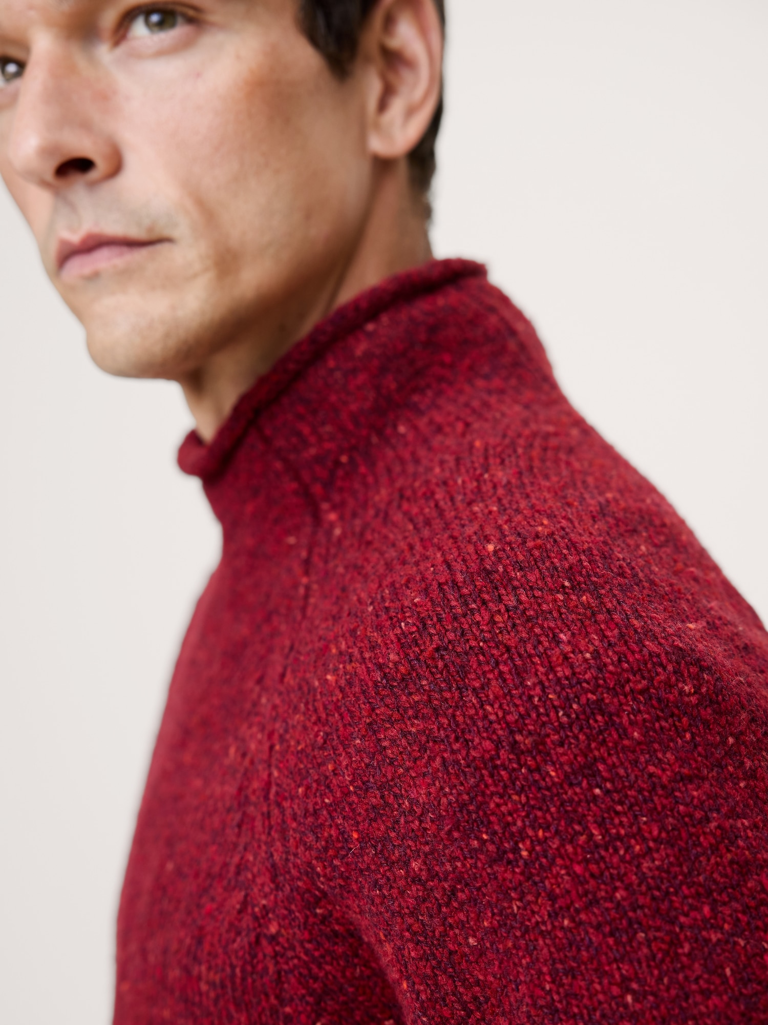 Image number 4 showing, Donegal Roll-Neck Sweater