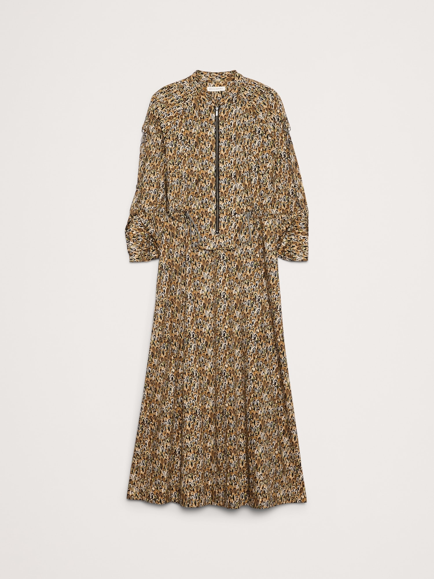 Image number 5 showing, Cotton Utility Zip Long Midi Dress