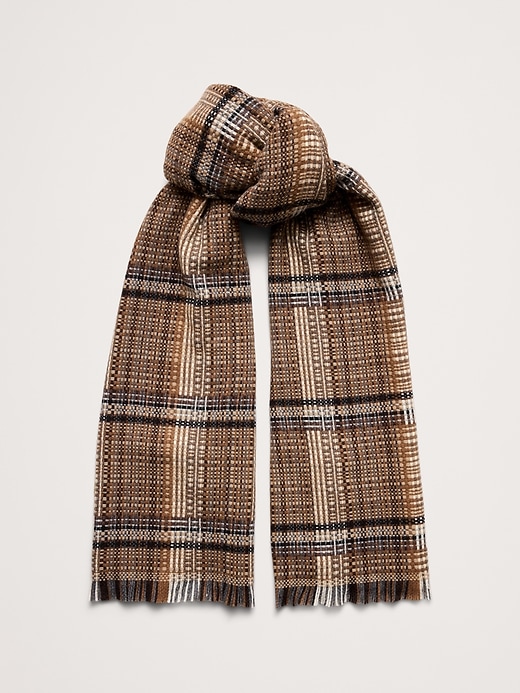 Italian Plaid Wool-Blend Scarf