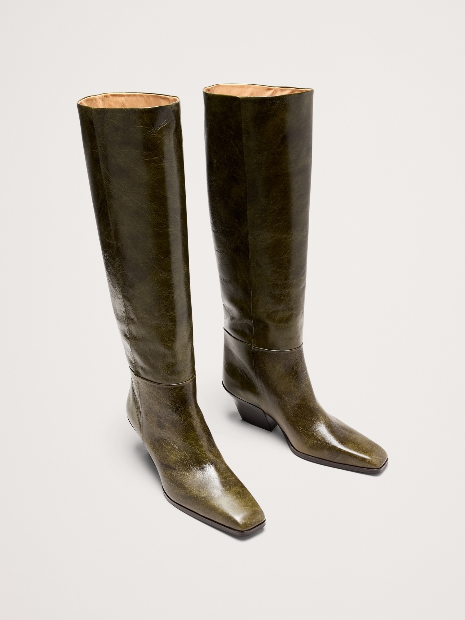 Image number 3 showing, Italian Leather Knee-High Boot