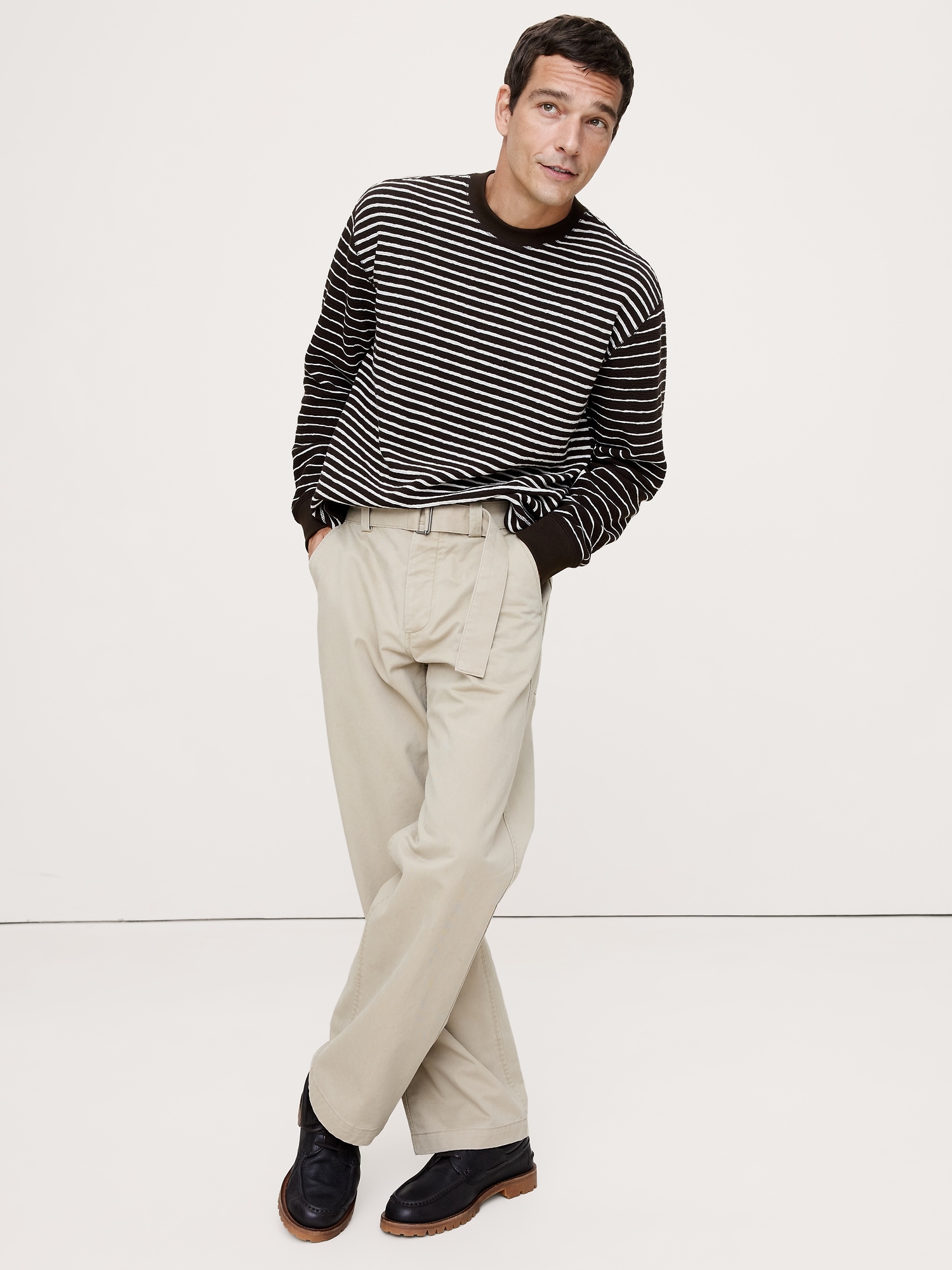 Image number 1 showing, Mixed Stripe Relaxed Jersey T-Shirt