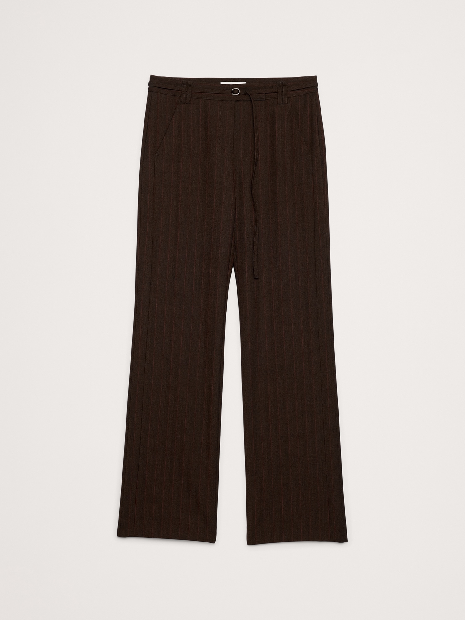 Image number 4 showing, Mid-Rise Bootcut Wool-Blend Flannel Pant