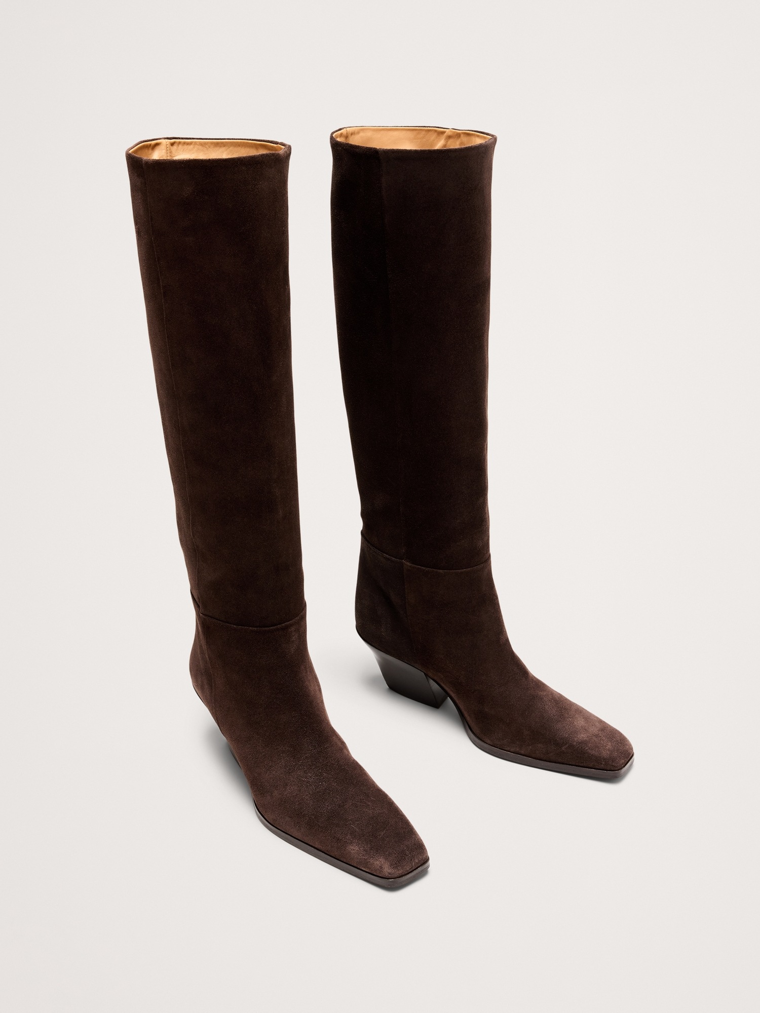 Женские ботинки Banana Republic Italian Leather Knee-High Boot, цвет: Коричневый замшевый — фото 3