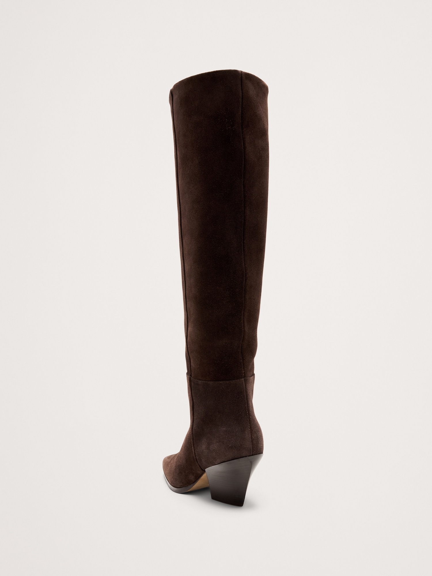 Женские ботинки Banana Republic Italian Leather Knee-High Boot, цвет: Коричневый замшевый — фото 4