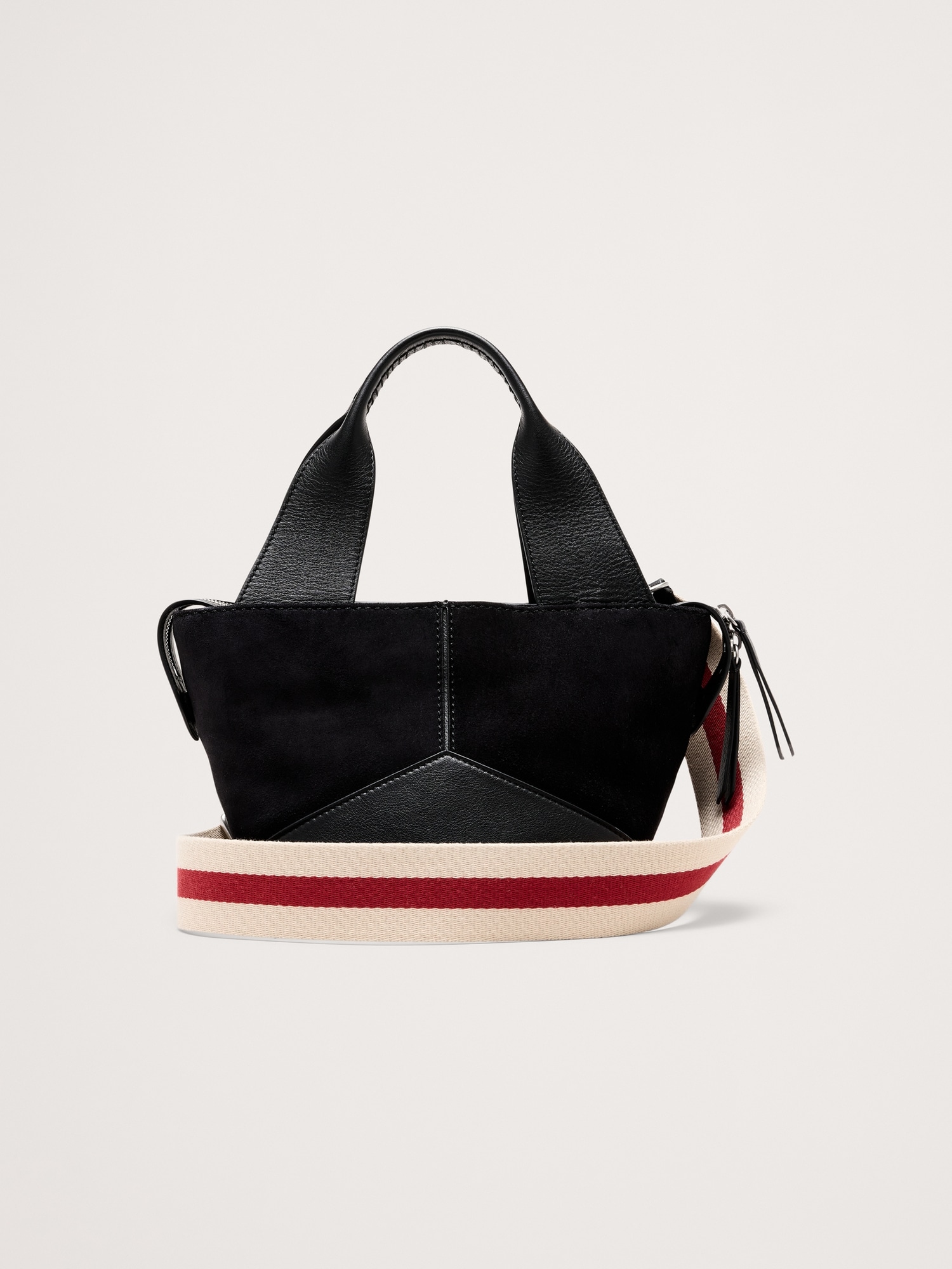 Image number 4 showing, Leather & Suede Mini Zip Tote