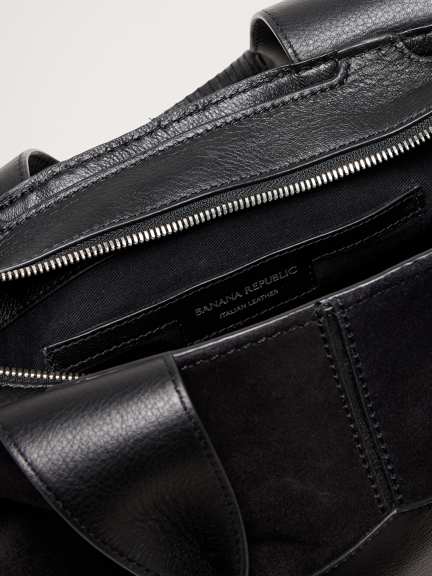 Image number 6 showing, Leather & Suede Mini Zip Tote