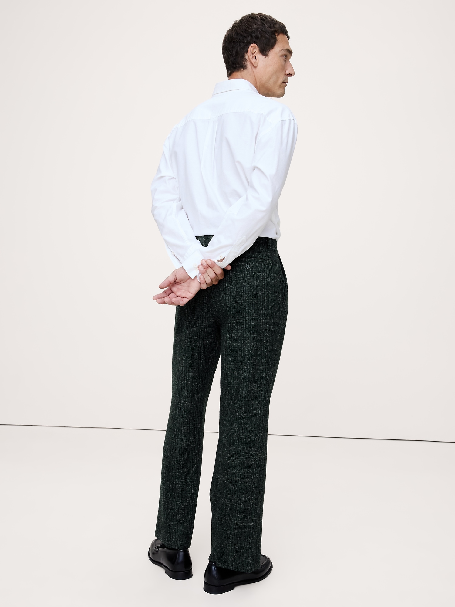 Image number 3 showing, Straight Italian Wool Tweed Suit Pant