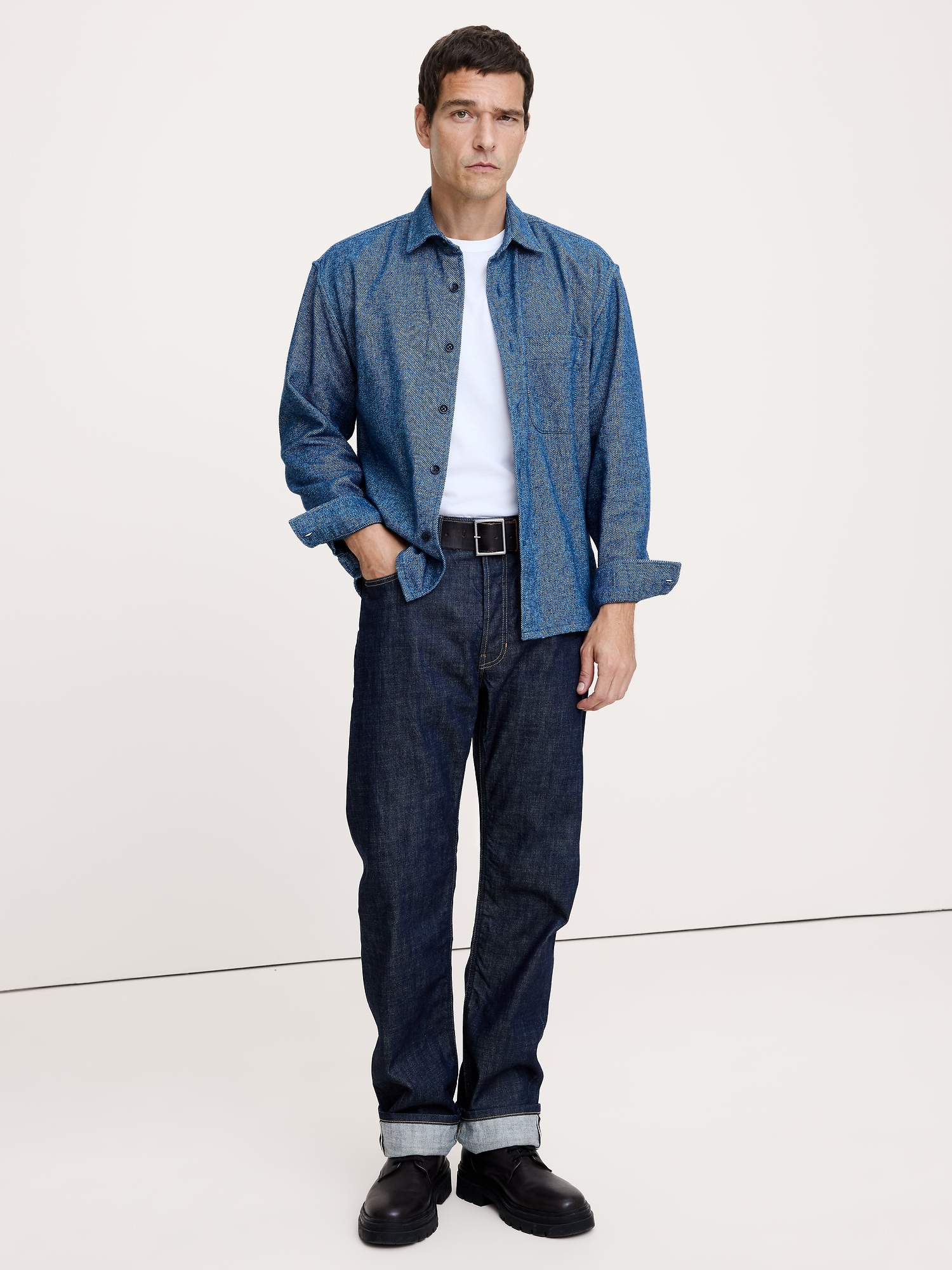 Image number 1 showing, Relaxed-Fit Flannel Overshirt