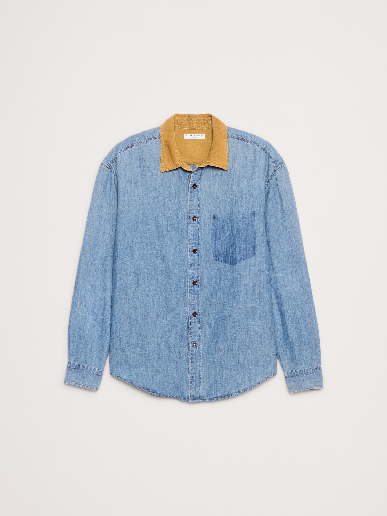 Image number 4 showing, Relaxed-Fit Cotton-Hemp Chambray Shirt