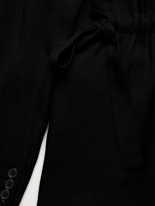 Image number 6 showing, Boyfriend Drapey Twill Belted Blazer
