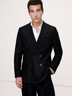 ジャケット・アウター Collarless Double Breasted Suit Jacket cn60478654.jpg