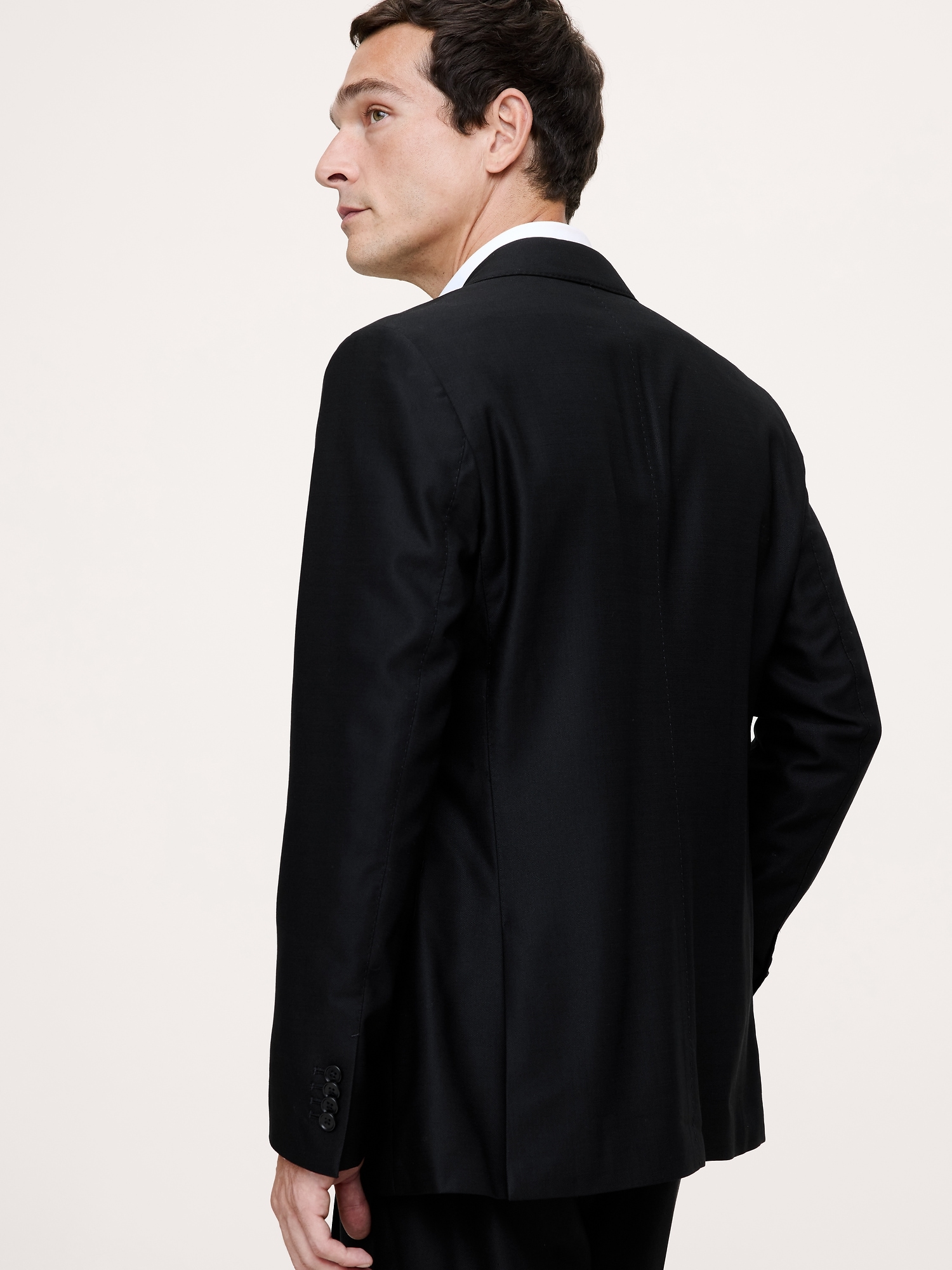 Image number 2 showing, Signature Italian Hopsack Double-Breasted Suit Jacket
