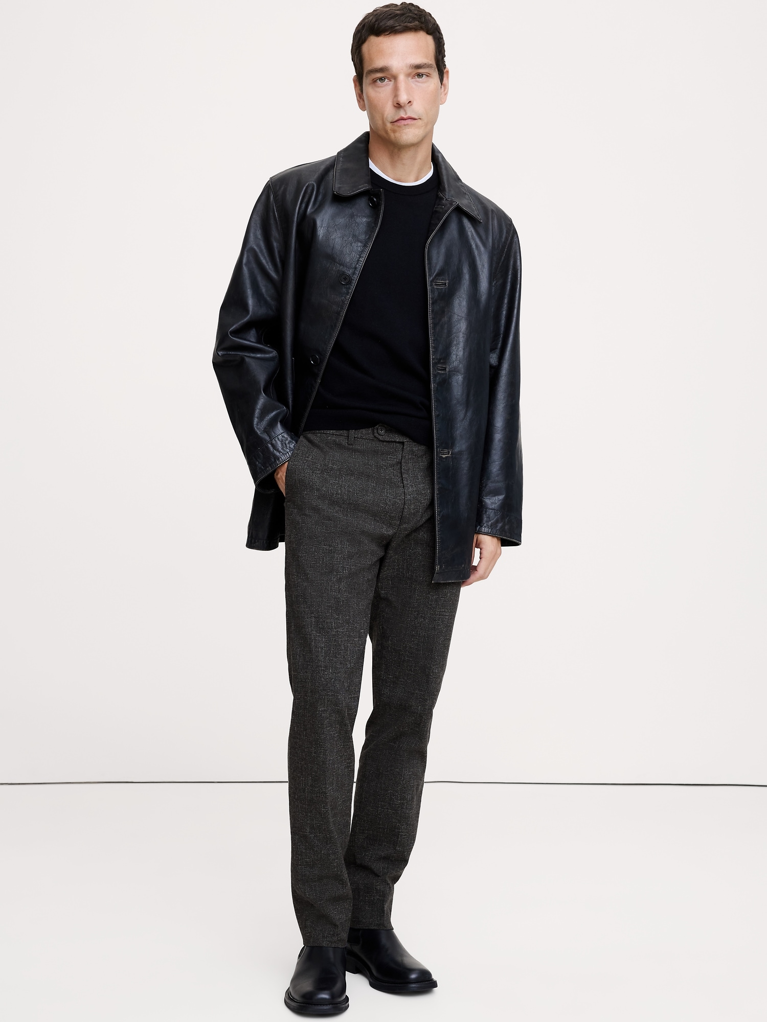 Slim Wrinkle-Resistant Dress Pant - Charcoal Gray