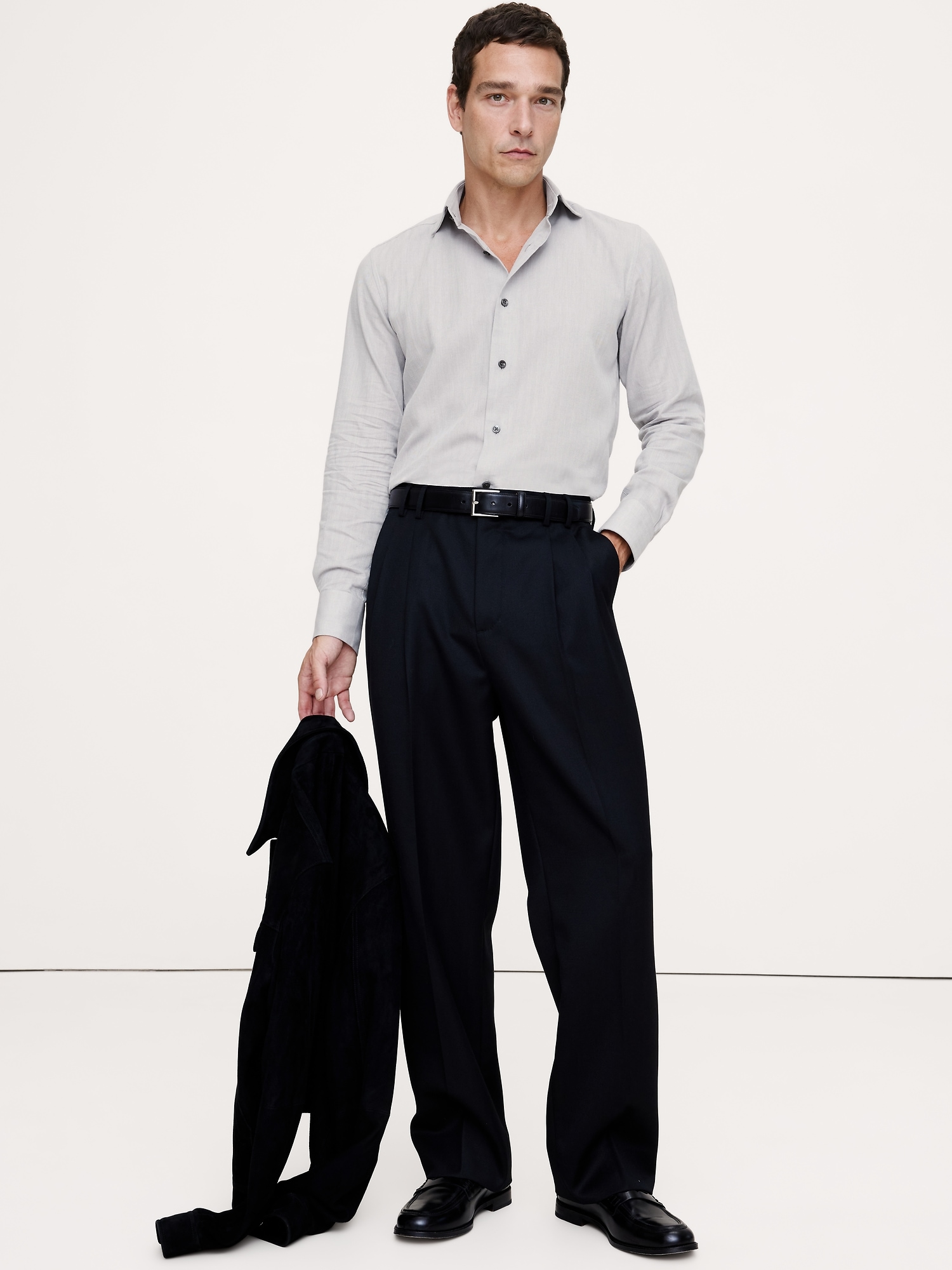 Image number 1 showing, Slim-Fit Cotton-Cashmere Dress Shirt