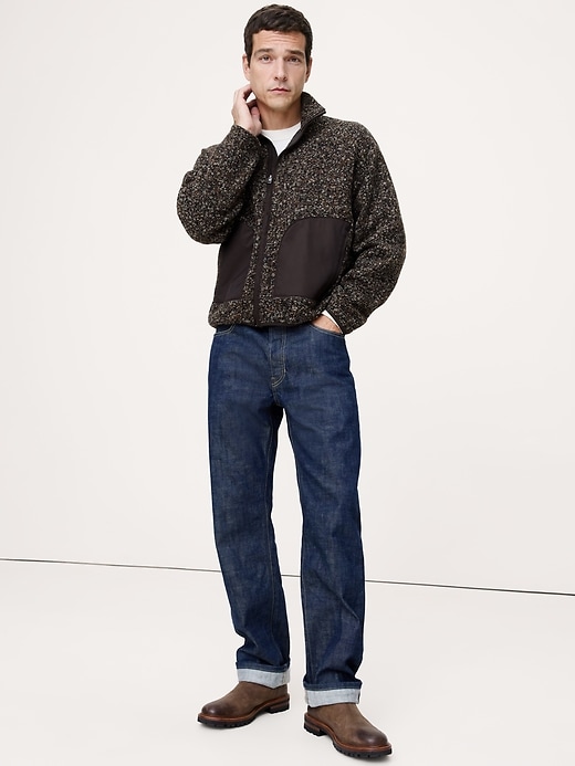 Bouclé Fleece Zip-Up Sweatshirt