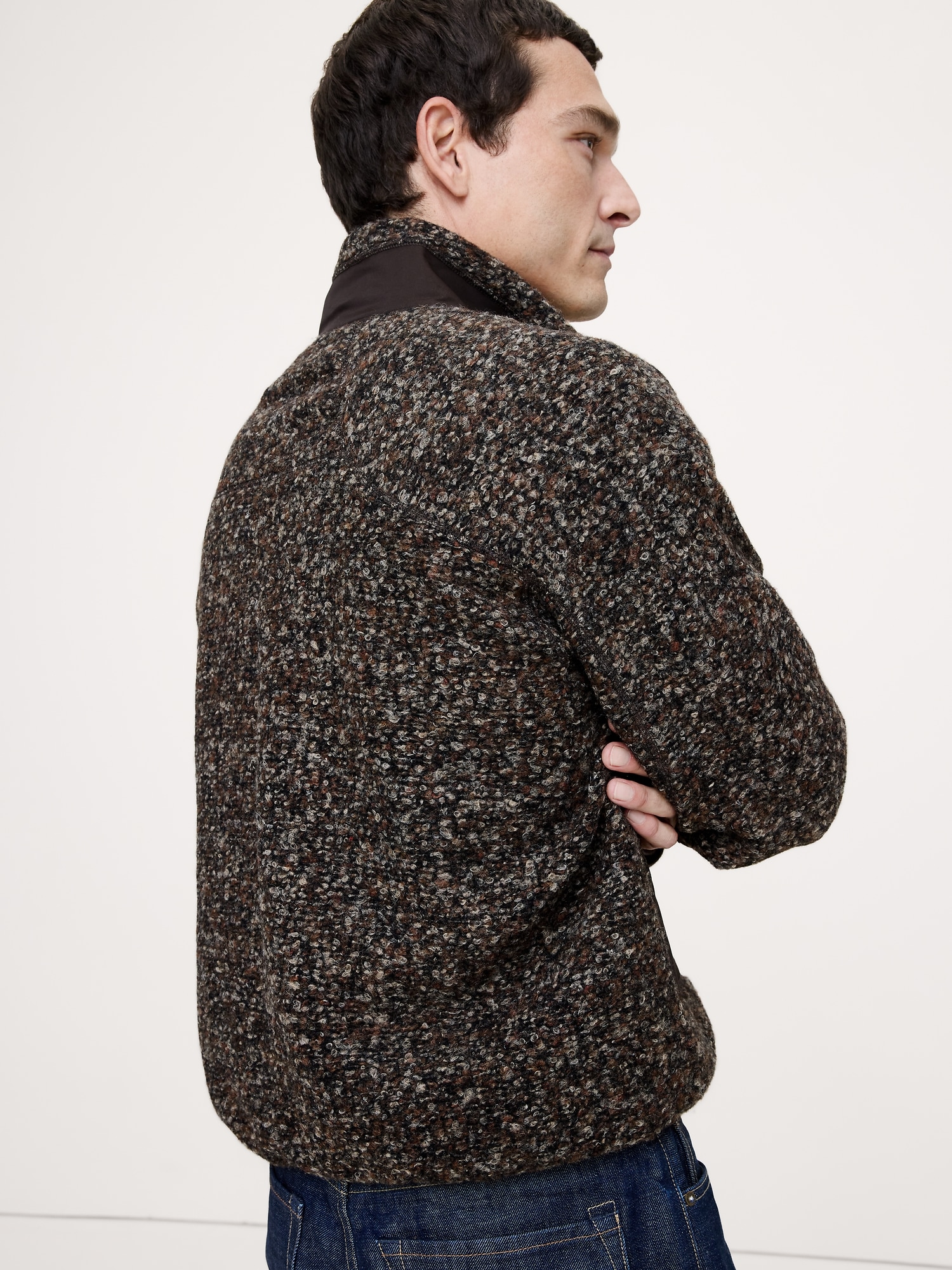 Image number 2 showing, Bouclé Fleece Zip-Up Sweatshirt