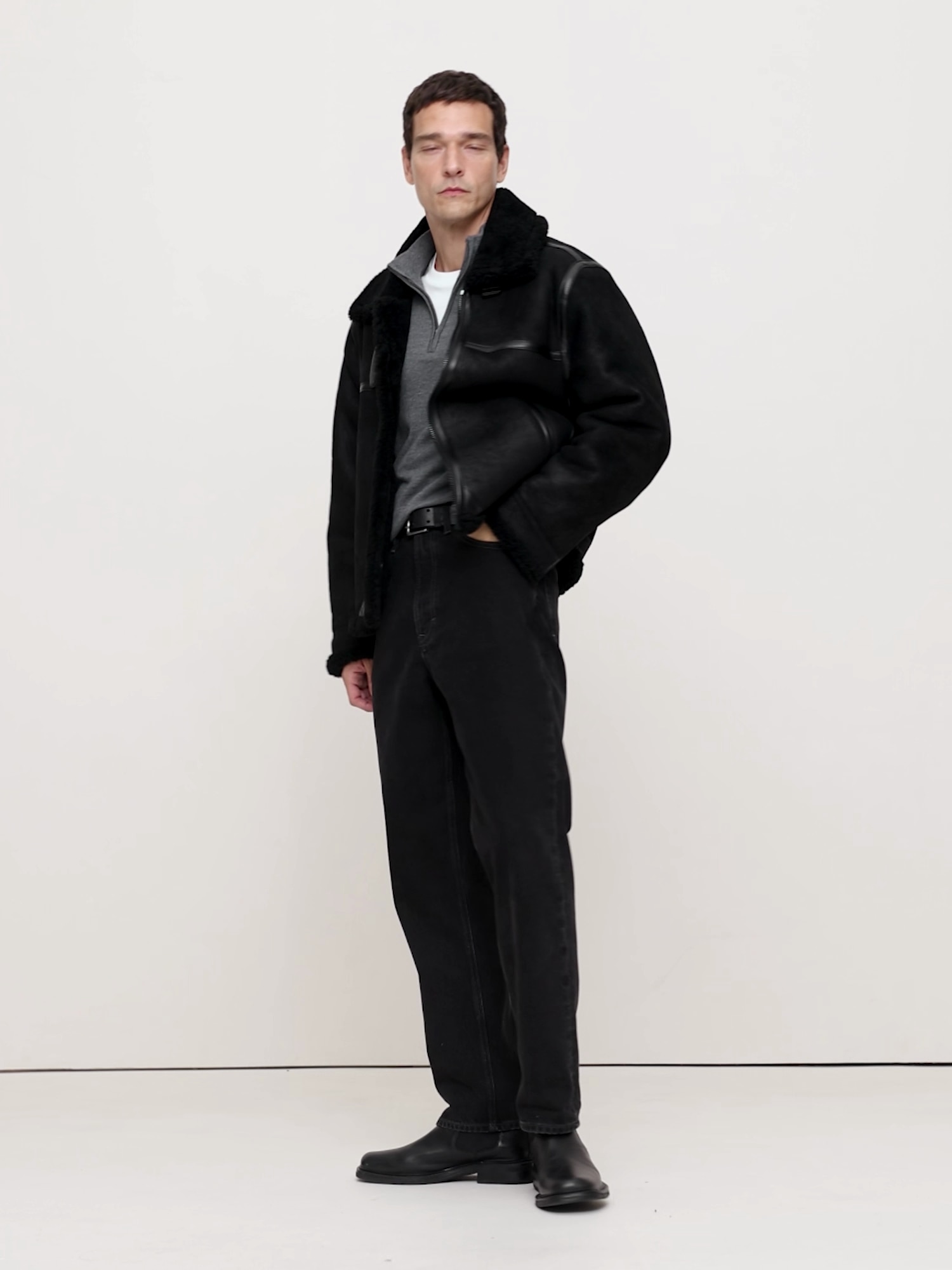 Shearling Aviator Jacket | Banana Republic