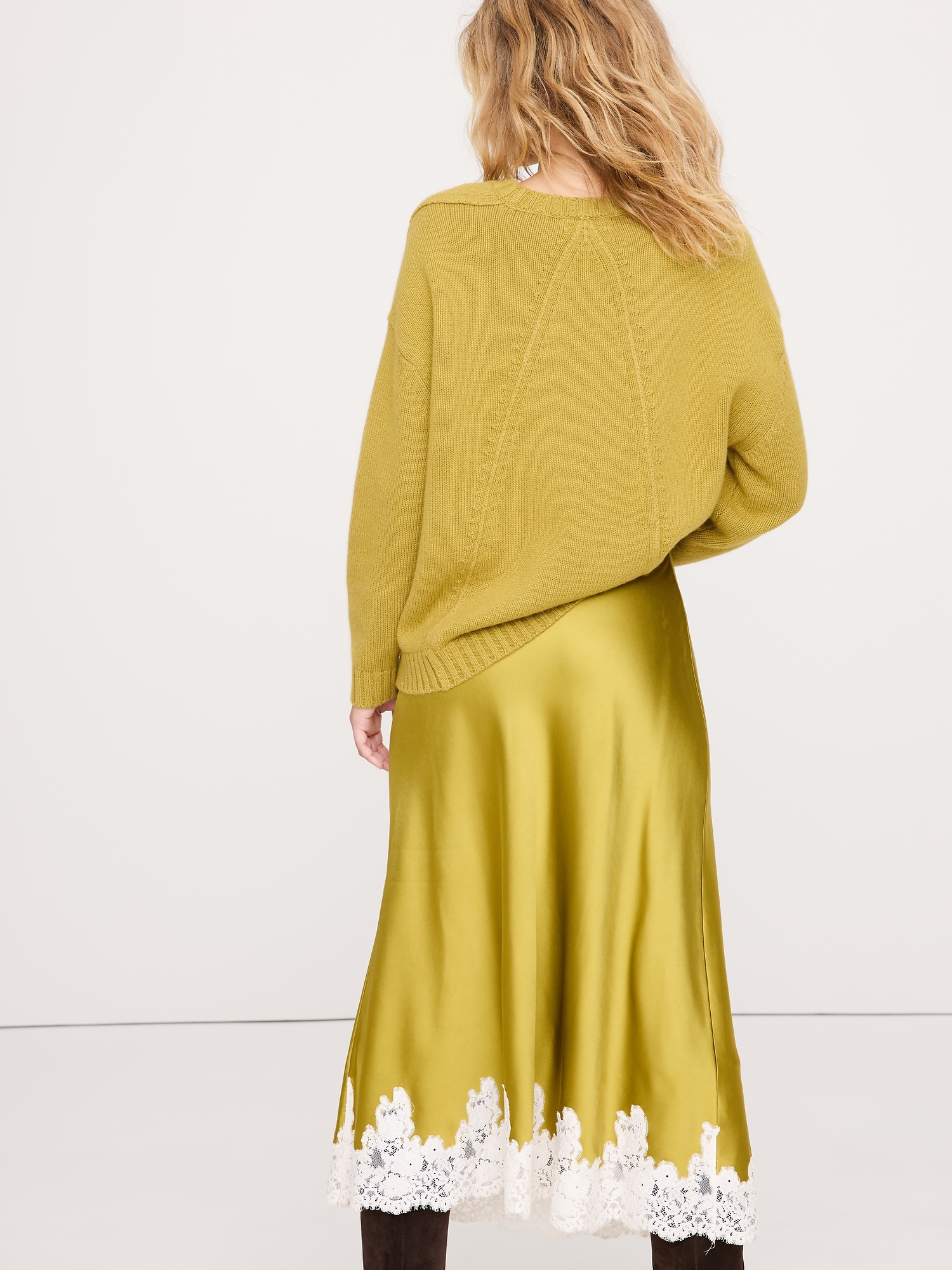Image number 2 showing, Oversized Merino-Cotton Crew-Neck Sweater