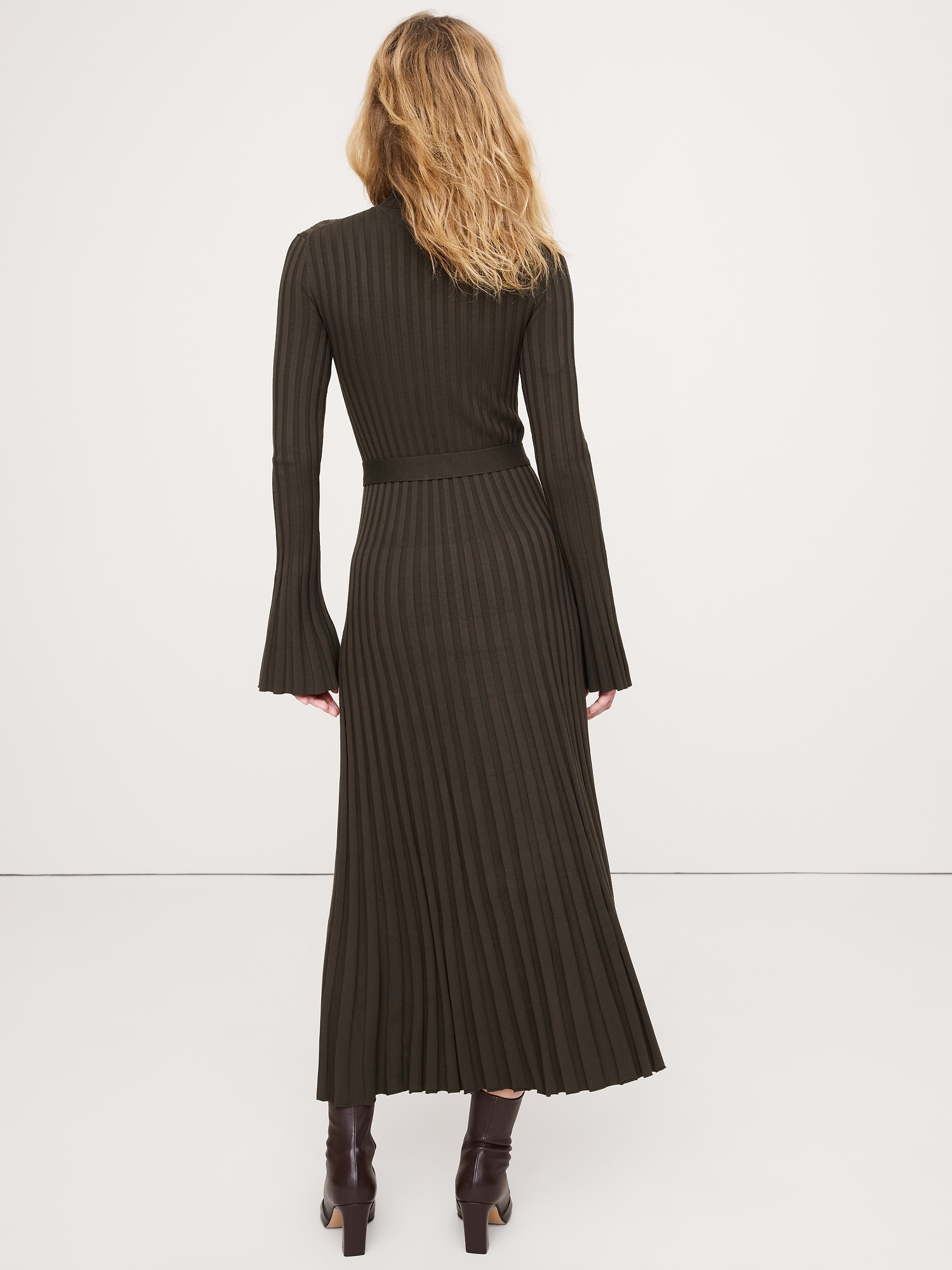 Image number 3 showing, Sculpted Ribbed Sweater Maxi Dress