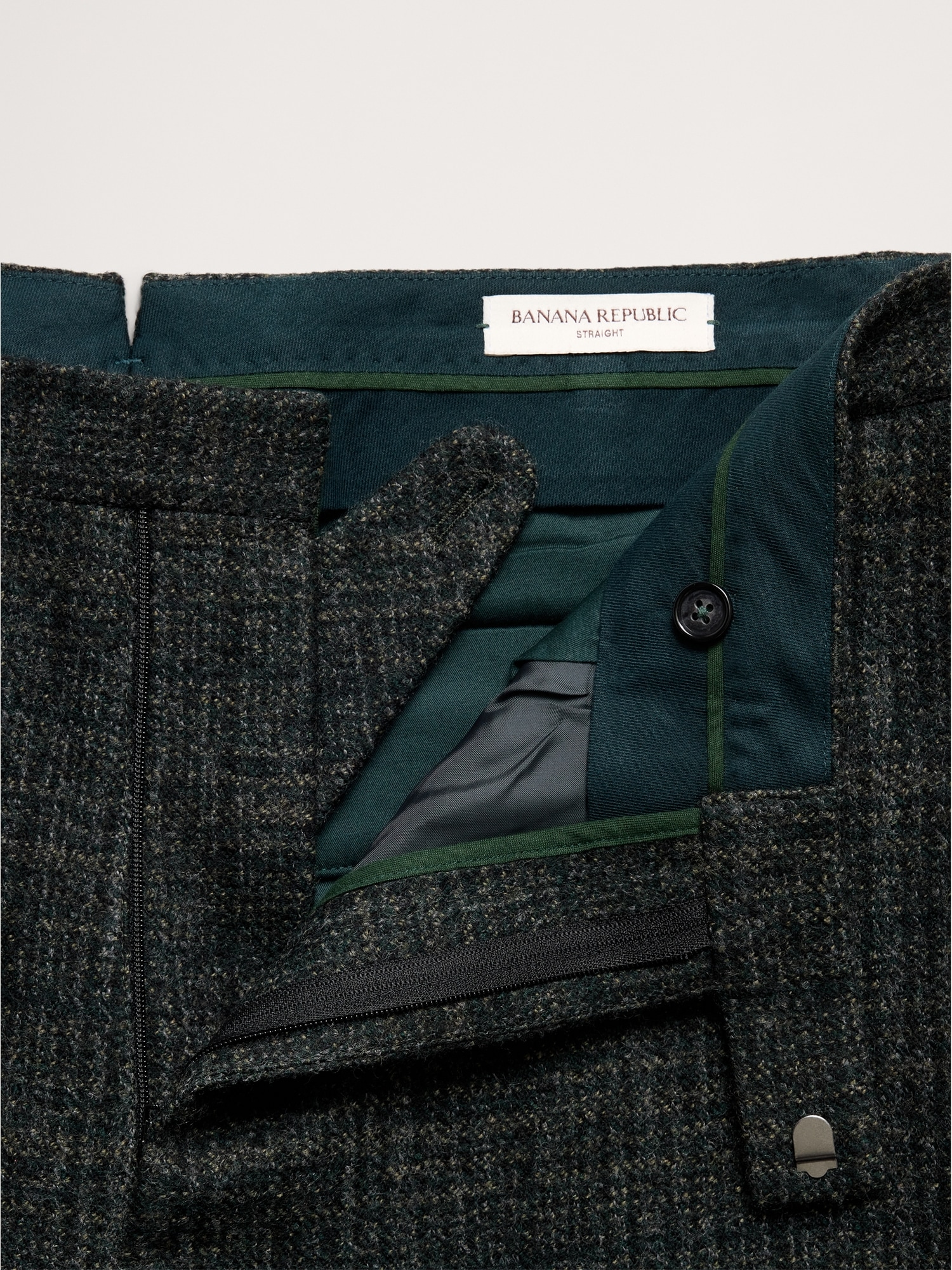 Image number 7 showing, Straight Italian Wool Tweed Suit Pant