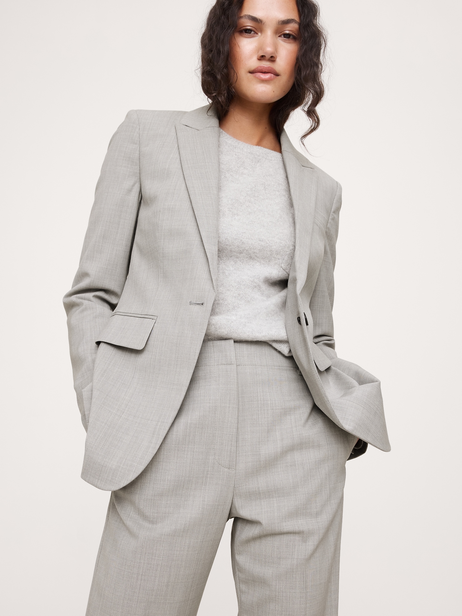 Image number 4 showing, High-Rise Slim Italian Wool Ankle Pant