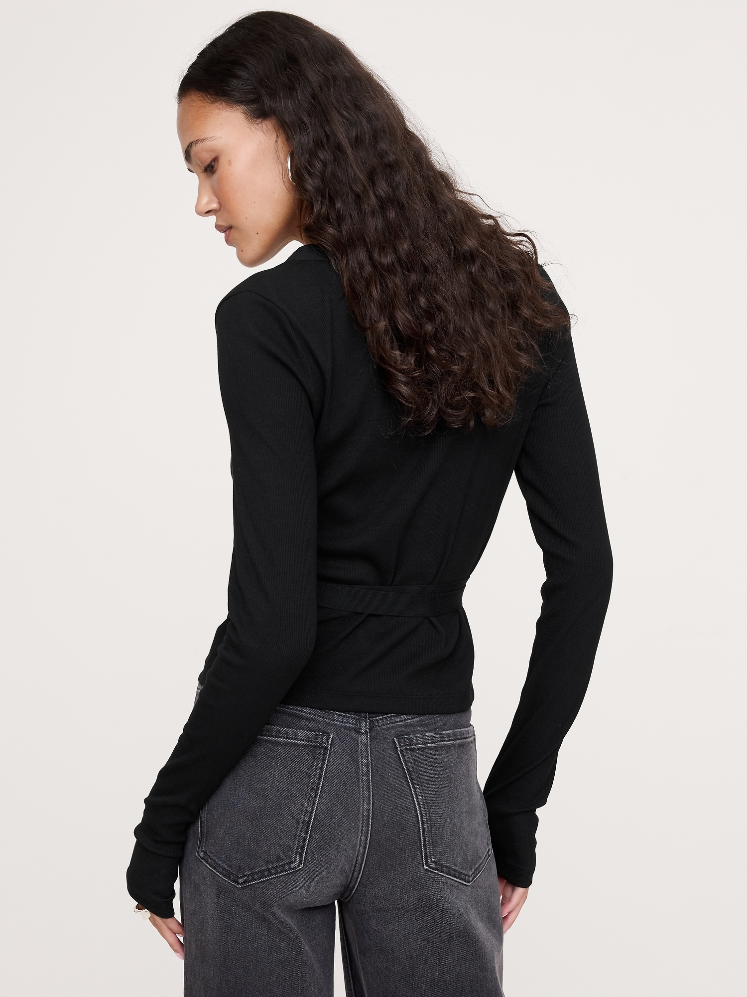 Image number 2 showing, Ribbed Wrap Top